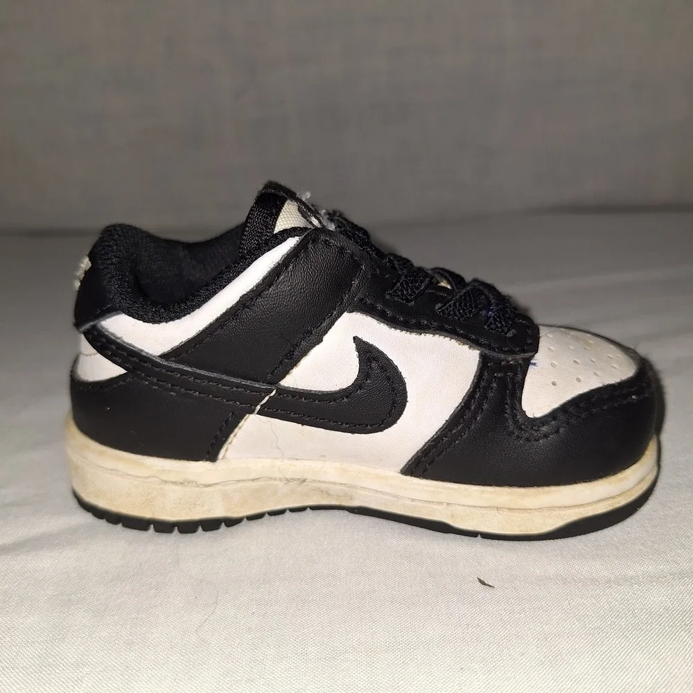 Nike Dunk Low Panda‎ TD Toddler 5c Black White Shoes CW1589-100 Kidcore Babycore